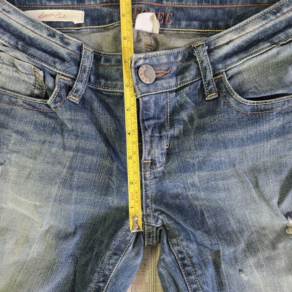 DECREE | NWOT Bootcut Blue Jeans in Dark Wash sz 5 - Picture 8 of 14